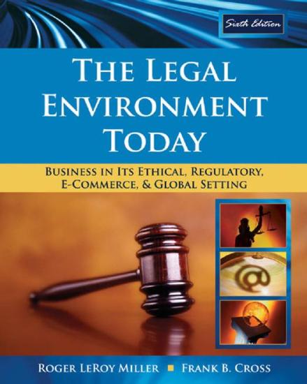 The Legal Environment Today